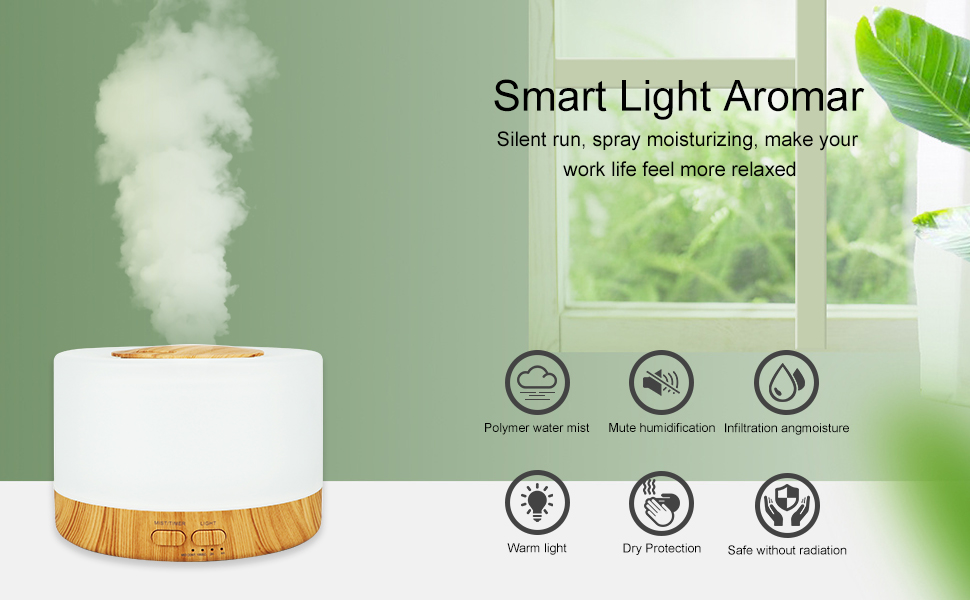 500ml Muji Style Remote Control Ultrasonic Aroma Diffuser