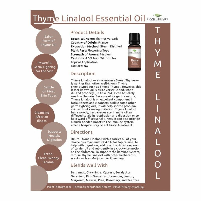 Plant Therapy Thyme Linalool Essential Oil Goodmart