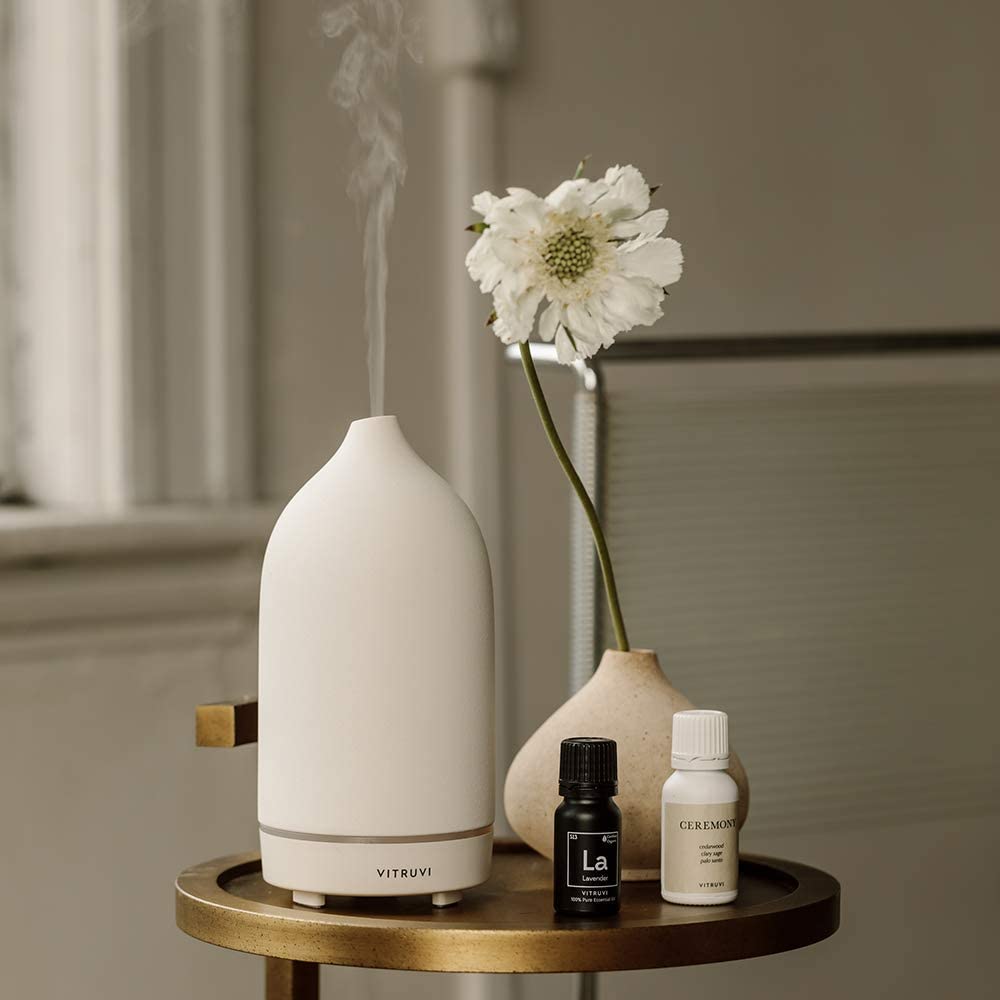 100ml Ceramic Ultrasonic Essential Oil Diffuser Goodmart